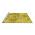 thumbnail image 2 of Ahgly Company Machine Washable Indoor Square Persian Yellow Traditional Area Rugs, 4' Square, 2 of 4