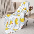 thumbnail image 4 of Throw Blanket for Couch Sofa and Bed, Yellow Rubber Duck Super Soft Plush Throw Blanket, Fuzzy Cuteness Comfy Warm Washable Flannel Blanket & Throws for All Season, 4 of 7
