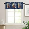 thumbnail image 7 of Merry Christmas Kitchen Curtains and Valances Set, Cowboy Santa Claus Cactus Blue Rod Pocket Window Valance 18 Inch Window Curtain Panels for Living Room Bedroom Laundry, 27.5x36in, 3 Pieces, 7 of 7