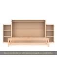 thumbnail image 5 of Queen size Murphy bed with spacious storage drawers and shelves. Ideal for guest rooms or compact bedrooms.Golden, 5 of 13