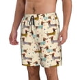 thumbnail image 2 of Naloa Dachshund Dog Men's Beach Shorts, Surfing shorts, Swim trunks, Quick Dry Swim Trunks for Surfing Beach Fun - Large, 2 of 9