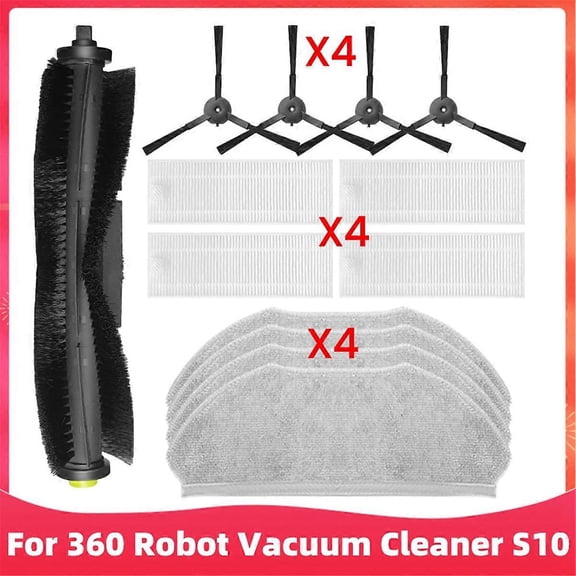 For 360 Robot Vacuum Cleaner S10 X100 Max Main Brush Side Brush Hepa Filter Spare Parts Accessories