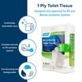 thumbnail image 5 of Camco TST 1-Ply Toilet Paper for RV & Marine, 4 Individual Rolls, 280 Flushable Sheets, 5 of 7