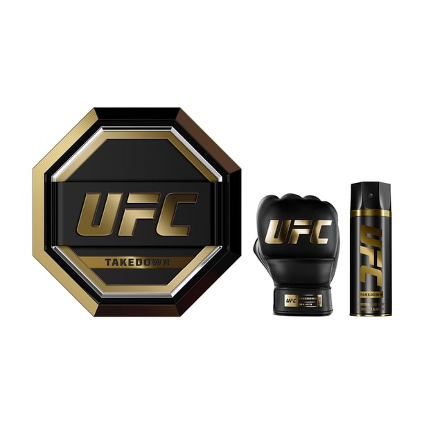 Set de perfume y spray corporal UFC Takedown Marine Amber para hombre