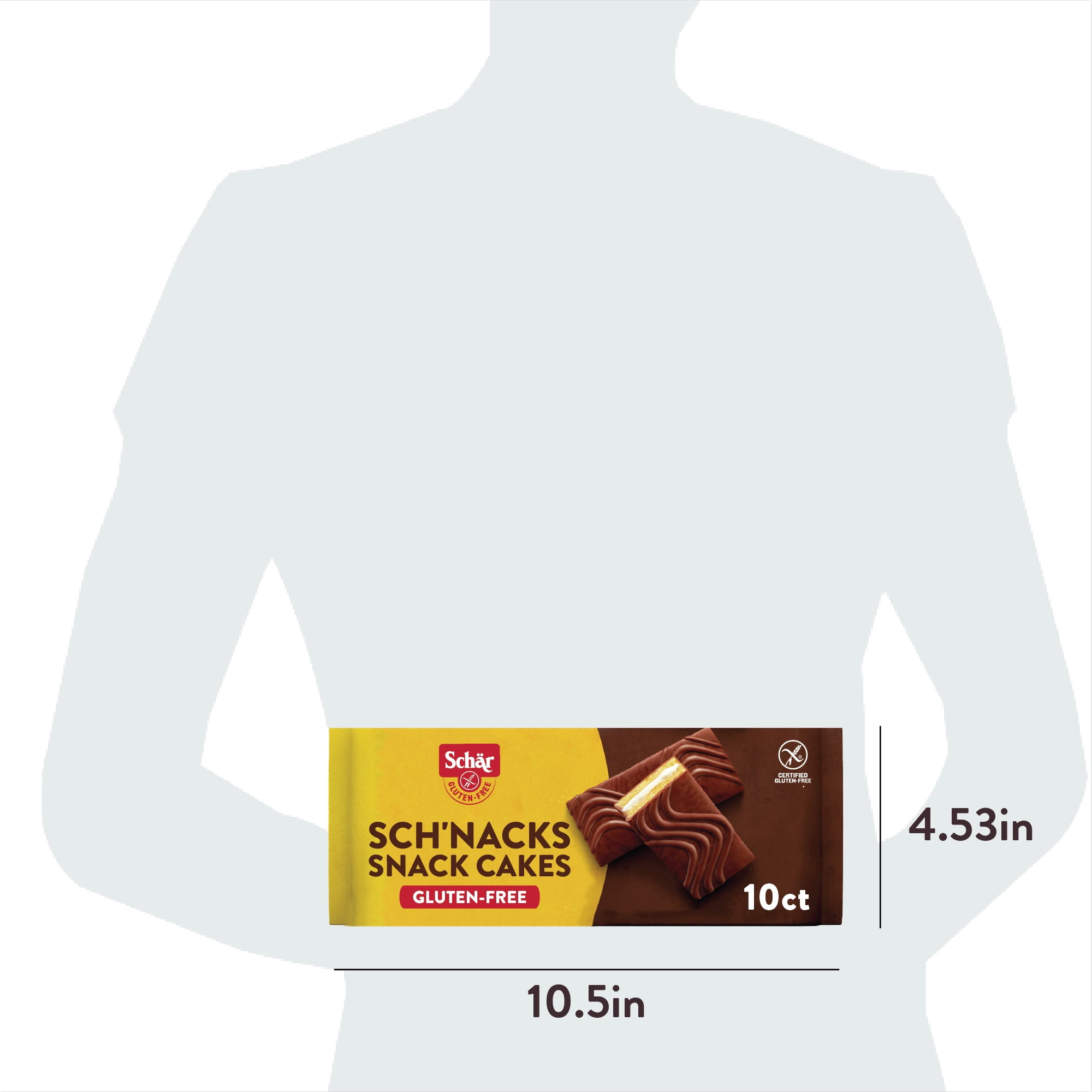 Schar - Gluten Free Sch'nacks, Shelf Stable Cream Filled Snack Cakes - 10 Pack