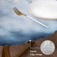 thumbnail image 4 of Mountain Peak Forest Round Fitted Table Cover Silhouette Tree Bird Waterproof Table Cloth with Elastic Edge Wipeable Tablecloth for Picnic Camping Party Fits 45"-54" Diameter, 4 of 8