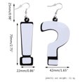 thumbnail image 6 of Sofullue Trendy Black&White Earring Women Minimalist Question Mark Exclamation Earrings, 6 of 6