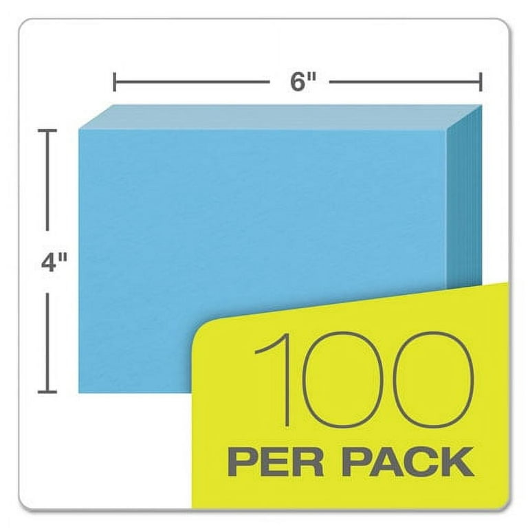 Unruled Index Cards, 4 x 6, Blue, 100/Pack Unruled Index Cards, 4 x 6, Blue, 100/Pack