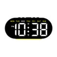thumbnail image 1 of Pantalla de temperatura del reloj de alarma digital LED Pantalla de 4 niveles con luz ambiental Fecha de luz CLAVE de TABLA para LA OFICINA DEL amarilla, 1 of 8