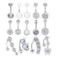 thumbnail image 4 of Xuanheng 14x Belly Button Rings Decor Belly Button Piercing Jewelry Fashion Navel Barbell, 4 of 8