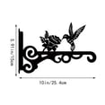 thumbnail image 5 of Elegant Bird Pattern Wall Hooks -  Metal Plant Hangers for Indoor & Outdoor - Rust-Resistant Bracket for Plants, Feeders, Chimes, Lanterns (1, Black), 5 of 8