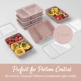thumbnail image 5 of Bentgo Prep - 20-Piece 2-Compartment Reusable Meal Prep Containers with Lids, PFAS & BPA Free Materials, Durable, Microwave, Freezer, & Dishwasher Safe To Go Food Storage (Sweet Pea Glitter), 5 of 7