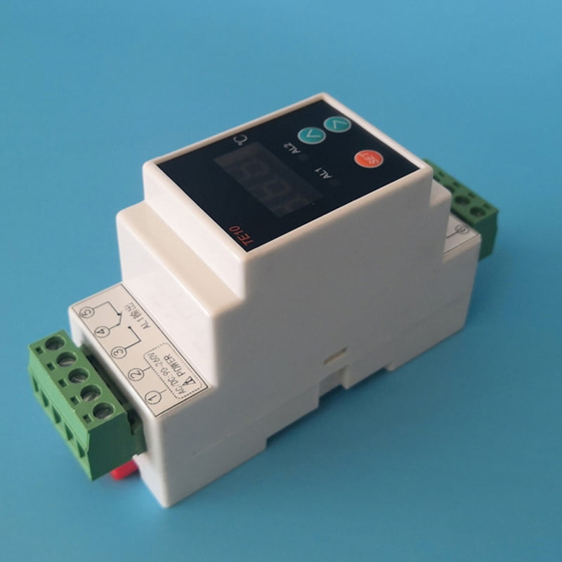 2X Din Rail Thermostat with -40-110℃ Convenient 2 Way Output Temperature Alarm Controller Output 7A/250VAC