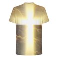 thumbnail image 5 of Mefallenssiah Hauts pour Hommes, Liquidation T-Shirt à Col Rond Imprimé Automne Mode Décontractée Manches Courtes, 5 of 5