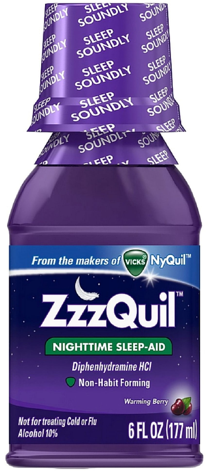 ZzzQuil Nighttime Sleep-Aid Liquid, Warming Berry 6 oz