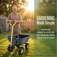thumbnail image 5 of Folding Poly Garden Dump Cart with Heavy‑Duty Steel Frame, 10 Inch Pneumatic Tires Black Utility Wagon Wheelbarrow for Yard Lawn Gardening Soil Fertilizer Transport, 5 of 10