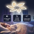 thumbnail image 4 of 30.7‘’ Ceiling Fan with Lights and Remote Control, 6 Petals Modern Bladeless Flush Mount Fan Light, Low Profile 3 Switchable LED Light and Ultra Quiet 6 Gear Wind Speed, Ceiling Fan with Smart Timer, 4 of 7