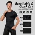 thumbnail image 4 of LNFINTDO 3 Pack Men's Compression Shirts for Running Workout Athletic Exercise Quick Dry, 4 of 5