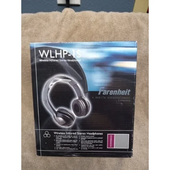 Farenheit Wlhp-1S Wireless Infrared Stereo Headphones New In Box