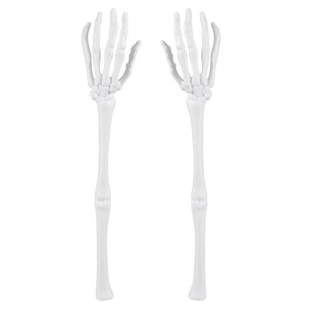 

2 Pcs Creative Hallowen Salad Spoon White Skull Claw Shape Spoon