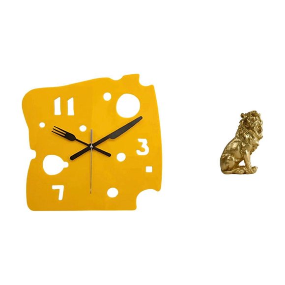 Reloj de pared,Reloj de pared,reloj colgante,reloj de mesa,reloj de escritorio,Estatua de león pequeño,Estatua de león de escritorio,decoración para el hogar,de resina,coleccionable.,Figura