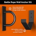 thumbnail image 4 of Steel Battle Rope Wall Mount Kit w/Anchor & Storage Hook - Matte Black Secure Mounting | Durable Steel Battle Rope Holder for Home and Gym Use, 4 of 4