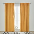 thumbnail image 2 of (2 pack) Better Homes & Gardens Dutch Velvet Gold Solid Rod Pocket 100% Blackout Curtain, 52" x 84", 2 of 6