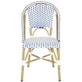 thumbnail image 5 of SAFAVIEH Salcha Outdoor French Bistro Side Chair, Blue/White, Set of 2, 5 of 11