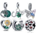 thumbnail image 2 of Abalorios de plata de ley 925 con cuentas de flores y plantas compatibles con Pandora 925, pulsera Original, joyería DIY para mujer, nuevo en Tan Jianjun  unisex, 2 of 2