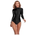 thumbnail image 5 of Malla clásica de manga larga para mujer de Speerise, cuello alto, ropa de baile de ballet, leotardos de licra, mono, trajes de gimnasia, mono, 5 of 5