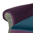 thumbnail image 5 of Maklaine Modern Wingback Accent Arm Chair in Multicolored Floral, 5 of 17
