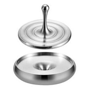 Rival Black Spinning Top Inception Totem, Forever Spinning Tops for Adults, Executive Desk Toys, Endless Spinning Top with Base, (Stainless Steel, 40mm, Set of Totem Spinning Top, Base, Travel Case)