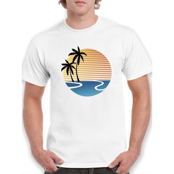 Summer Beach Art T-Shirt Men -SPIdeals Designs, Male XX-Large