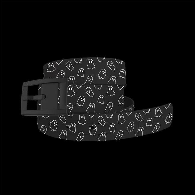 C4 BELTS C4 Belts 6201BK109GHOST01 Ghosts Belt with White Buckle Combo