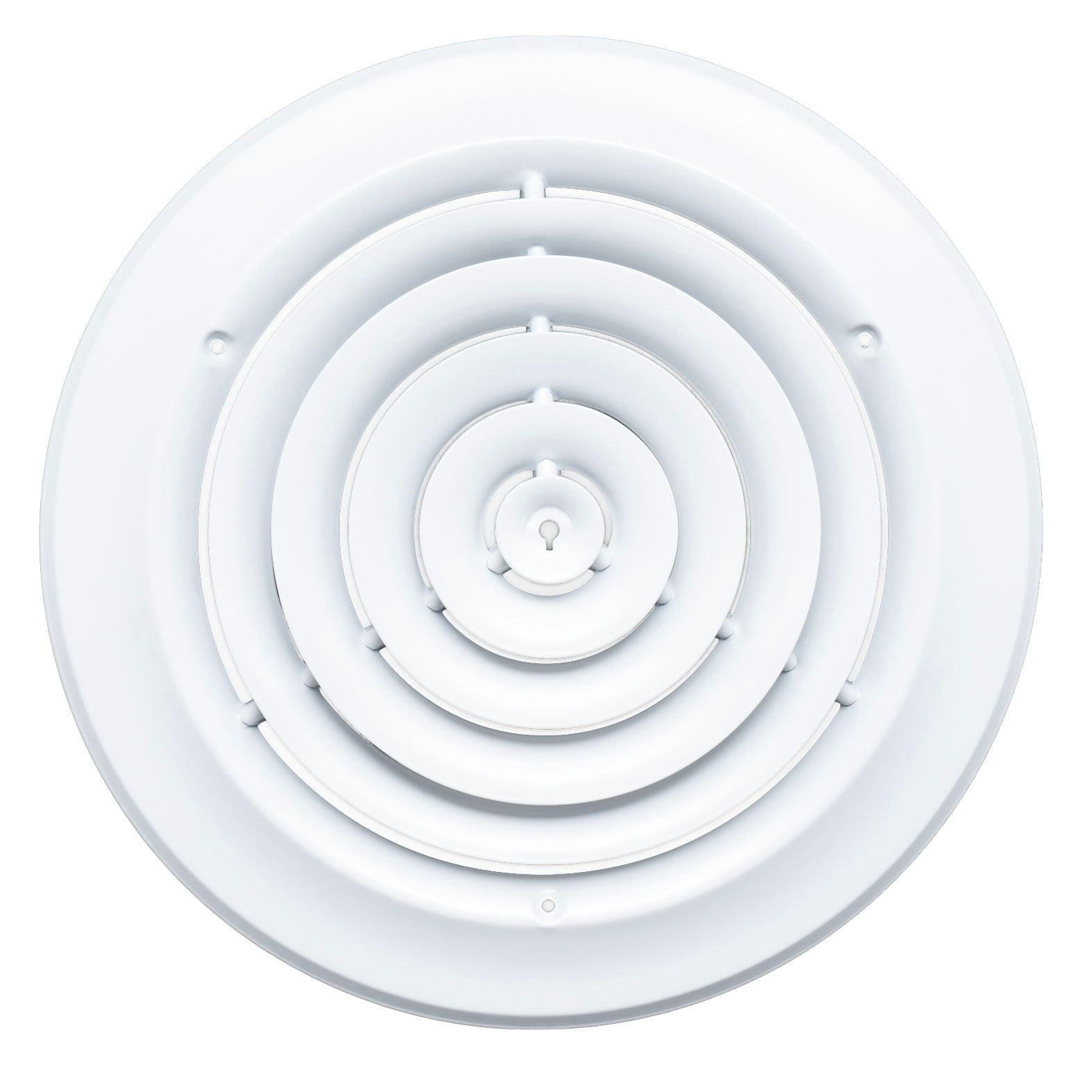 Fits 10 Inch Neck Air Duct | Steel Round Air Supply Diffuser for Ceiling by Handua | Round Diffuser Vent Cover | White | Outer Dimension: 13-15/16"