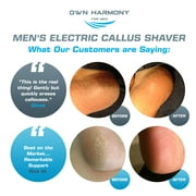 Callus Remover: Electric Rechargeable Pedicure Tools for Men by Own Harmony -3 Rollers (Tested Powerful) Best Foot File, Professional Spa Electronic Micro Pedi Feet Care Perfect for Hard Cracked Skin