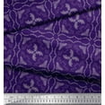 thumbnail image 3 of Soimoi Purple Cotton Voile Fabric Floral & Leaves Print Sewing Fabric Yard 42 Inch Wide, 3 of 3