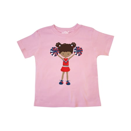 

Inktastic African American Girl Cheerleaders Red Uniform Gift Toddler Toddler Girl T-Shirt