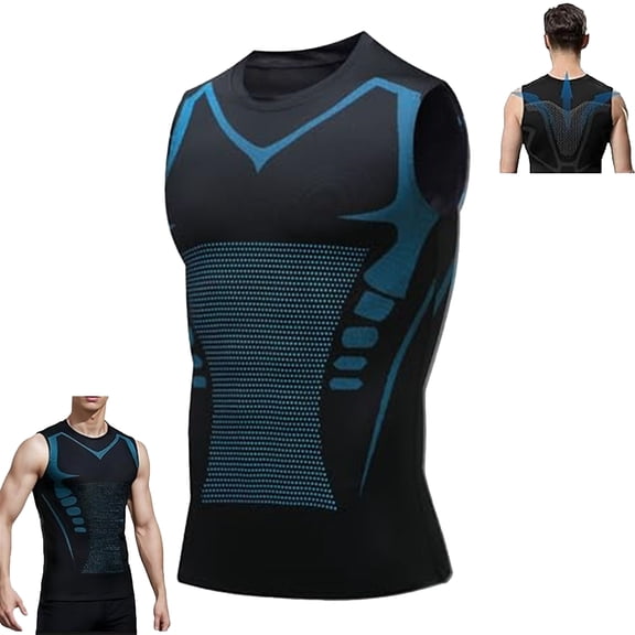 Compression Shirt Men Slimming Sleeveless Tank Tummy Breathable Shape Shirt Build a Toned Body,Black