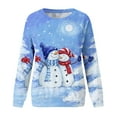 thumbnail image 5 of Chandails en Molleton de Noël pour Femmes, Col Rond Imprimé, Manches Raglan, Manches Longues, Chandail à Capuche Assorti en Liquidation, 5 of 5