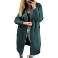 thumbnail image 3 of Fashion Sweatshirts Comfortable Full Zip Up Hoodie Womens Long Fleece Sweatshirt with Pockets Dark Green 5XL, 3 of 7