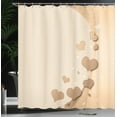 thumbnail image 3 of Ambesonne Love Shower Curtain, Valentines Day Romance Print, 69"Wx84"L, Champagne Tan, 3 of 4