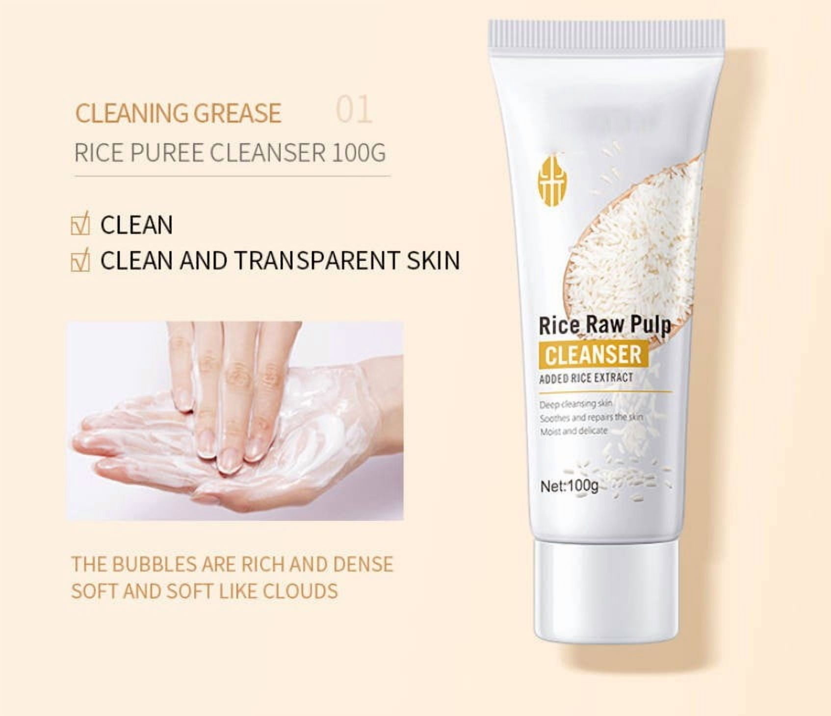 QunYou Skin Care Products for Women 6PCS Rice Puree Rejuvenation and Moisturizing Hydrating Set 120ml+15ml+120ml