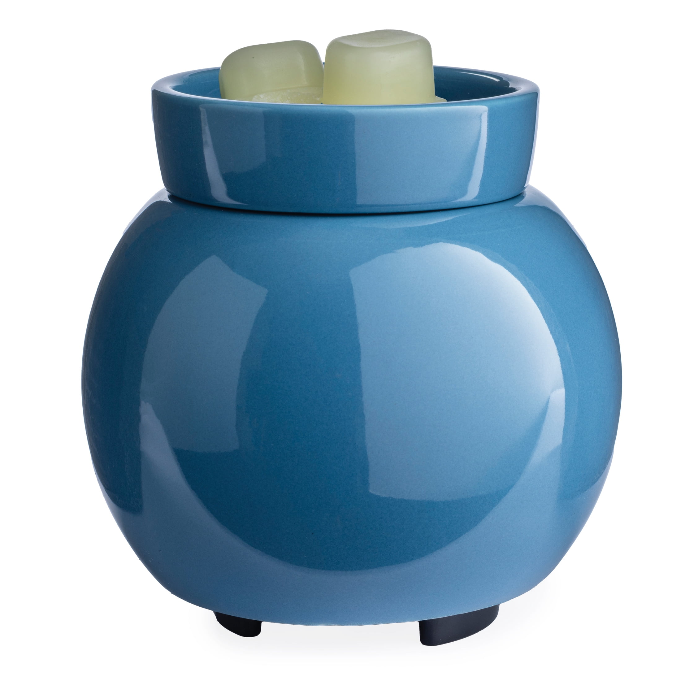 Mainstays Modern Coastal High Gloss Bubble Wax Warmer, Cool Water Blue