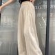 thumbnail image 4 of Odeerbi 5-16 Años Niñas Verano Hielo Seda Pantalones de Pierna Ancha Casual Color Sólido Pantalones de Cintura Alta Suelta, 4 of 6