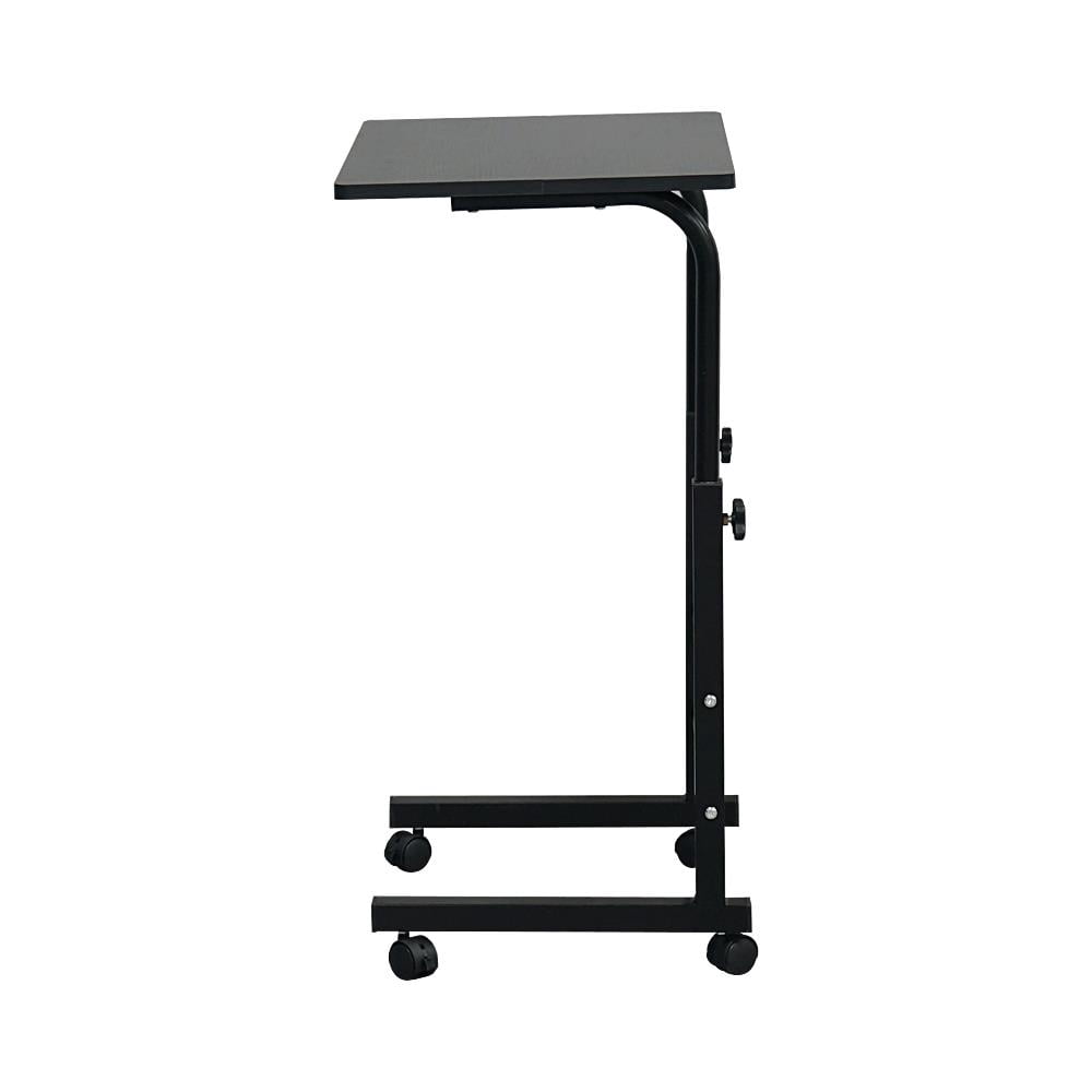 Zimtown Office Desk Height Adjustable Mobile Laptop Stand with Wheels ,Black S