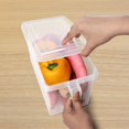 thumbnail image 3 of Juego de contenedores de almacenamiento de alimentos, contenedores de almacenamiento de alimentos con tapa y asa de plástico para refrigerador (paquete de 4), caja de plástico transparente, 3 of 6