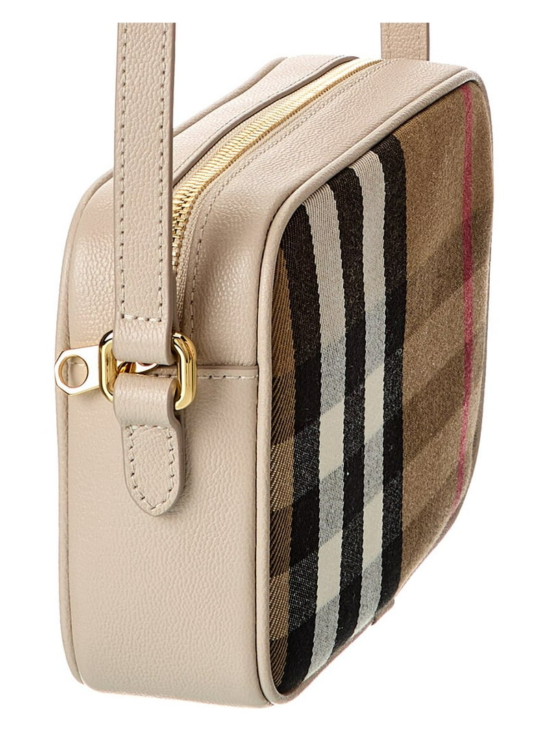 Burberry チェック柄カメラケース Burberry Check Canvas & Leather Camera Bag, Grey - Walmart.com