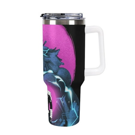 

Kaiju No 8 Car Tumbler with Handle And Straw Lid Large Capacity 40 Oz Travel Coffee Mug Vacuum Insulated Stainless Steel Water Bottle Car Cup