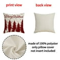 thumbnail image 5 of Tainini Christmas Pillow Covers 18x18 Set of 4, Red Linen Pillows for Party Xmas Winter Holiday Sofa Decor, 5 of 6